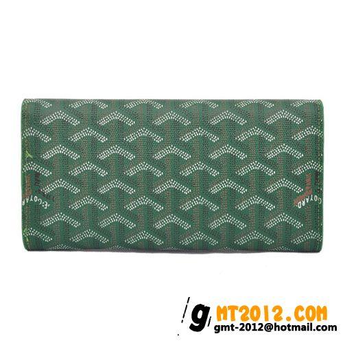 GOYARD ゴヤールスーパーコピー 三つ折り長財布 ホック グリーンGOYARD-088